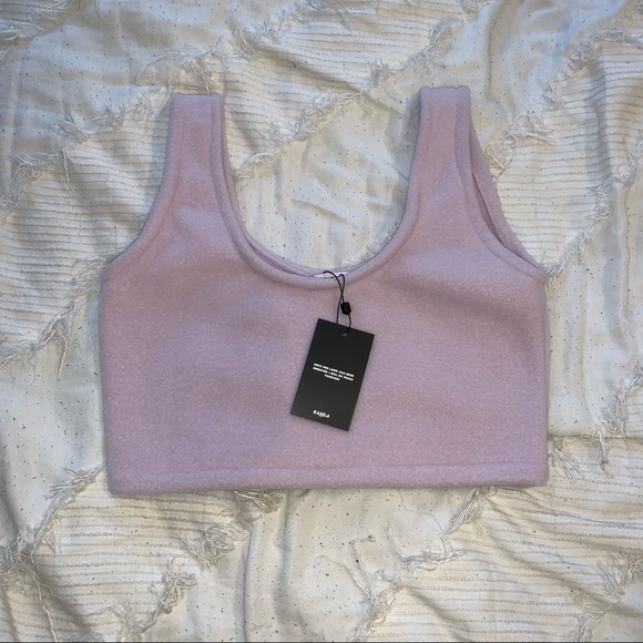Kasela tank top ASOS NWT crop pale pink/purple - Picture 2 of 3